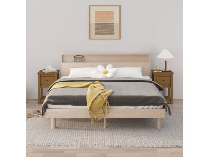 vidaXL Nočné stolíky 2 ks medovohnedé 40x35x61,5 cm borovicový masív