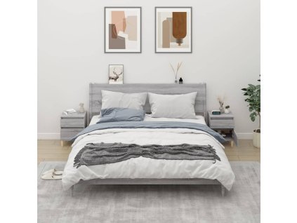 vidaXL Nočné stolíky 2 ks sivý dub sonoma 40x35x50 cm