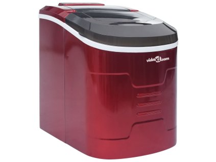 vidaXL Výrobník ľadových kociek červený 2,4 l 15 kg / 24 h
