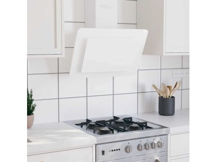 vidaXL Nástenný digestor 60 cm nehrdzavejúca oceľ a tvrdené sklo biely