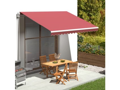 vidaXL Náhradná látka na markízu burgundská červená 4x3,5 m