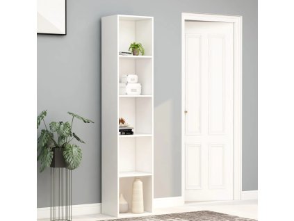 vidaXL Knižnica, biela 40x30x189 cm, kompozitné drevo