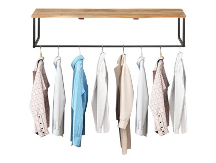 vidaXL Vešiak so živou hranou 100x35x22 cm masívne akáciové drevo