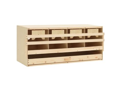 vidaXL Hniezdo pre sliepky, 4 priehradky 106x40x45cm, borovicový masív