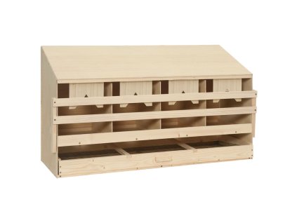 vidaXL Hniezdo pre sliepky, 4 priehradky 106x40x59cm, borovicový masív