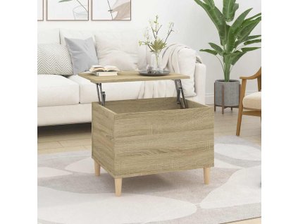 vidaXL Konferenčný stolík dub sonoma 60x44,5x45 cm spracované drevo
