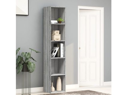 vidaXL Knižnica sivý dub sonoma 40x30x189 cm spracované drevo