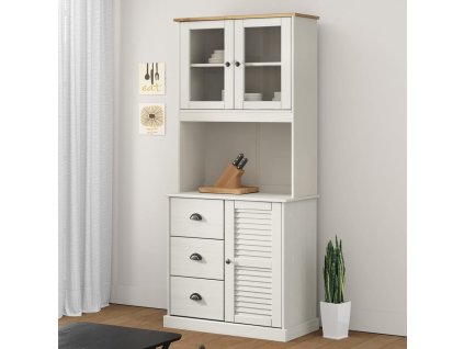 vidaXL Vysoká skrinka VIGO biela 78x40x175 cm borovicový masív