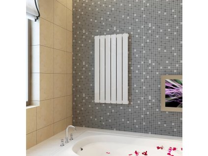 vidaXL Lamelový radiátor, biely 465 mmx900 mm