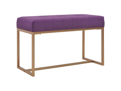 vidaXL Lavička 80 cm fialová zamatová