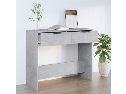 vidaXL Konzolový stolík betónovo sivý 90x36x75 cm spracované drevo