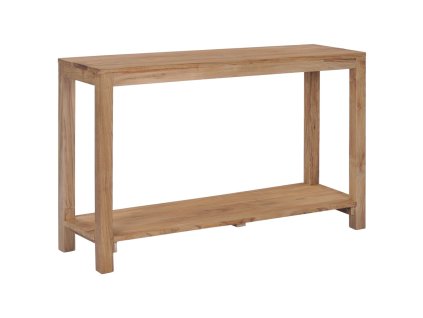 vidaXL Príručný stolík 120x35x75 cm masívne teakové drevo