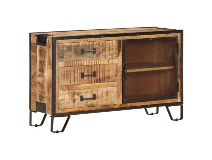 vidaXL Komoda 100x31x60 cm surový mangovníkový masív