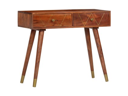 vidaXL Konzolový stolík 90x35x76 cm masívne akáciové drevo