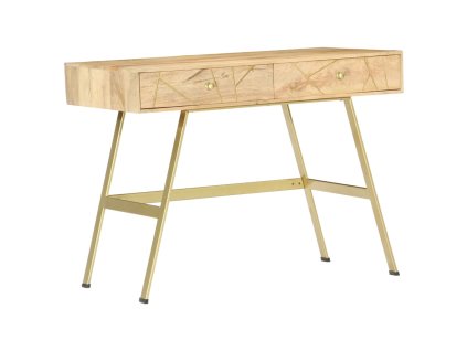 vidaXL Písací stôl so zásuvkami 100x55x75 cm, mangový masív
