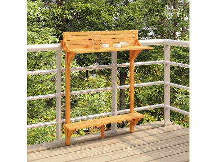 vidaXL Balkónový barový stôl 90x37x122,5 cm akáciový masív