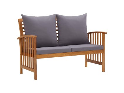 vidaXL Záhradná lavička s podložkami 119 cm, akáciový masív