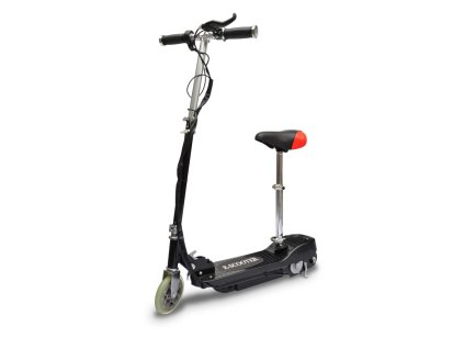 vidaXL Elektrická kolobežka so sedadlom 120 W, čierna