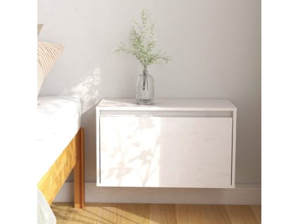 vidaXL Nástenné skrinky biele 60x30x35 cm masívne borovicové drevo