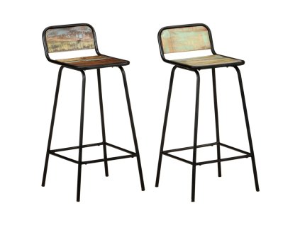 vidaXL Barové stoličky 2 ks recyklovaný masív