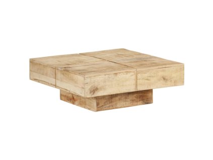 vidaXL Konferenčný stolík 80x80x28 cm masívne mangovníkové drevo