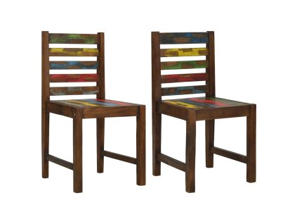 vidaXL Jedálenské stoličky 2 ks recyklovaný masív