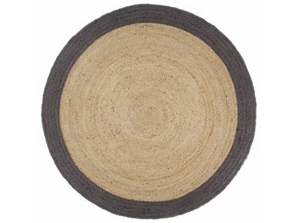 vidaXL Ručne vyrobený jutový koberec s tmavo-sivými okrajmi 180 cm