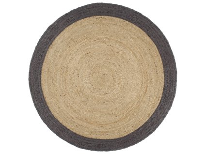 vidaXL Ručne vyrobený jutový koberec s tmavo-sivými okrajmi 210 cm