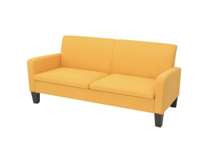 vidaXL Trojmiestna pohovka 180x65x76 cm žltá