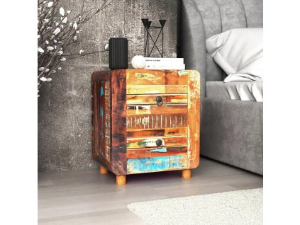 vidaXL Nočný stolík, recyklovaný masív 43x33x51 cm