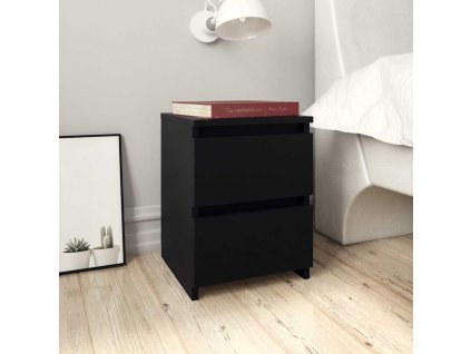 vidaXL Nočné stolíky 2 ks, čierne 30x30x40 cm, kompozitné drevo