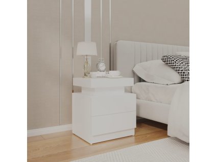 vidaXL Nočný stolík biely 45x35x52 cm kompozitné drevo