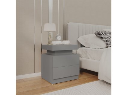 vidaXL Nočný stolík, sivý 45x35x52 cm, kompozitné drevo