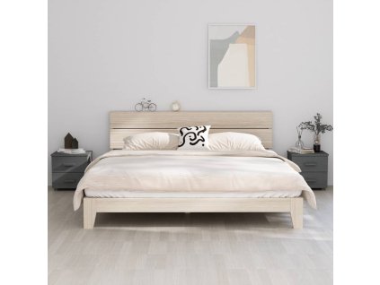 vidaXL Nočné stolíky HAMAR 2 ks, tmavosivé 40x35x44,5 cm, borovica