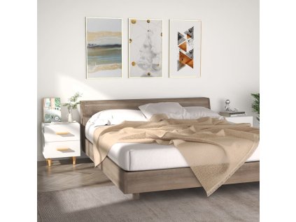 vidaXL Nočné stolíky 2 ks biele 40x35x47,5 cm