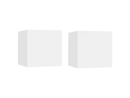 vidaXL Nočné stolíky 2 ks, biele 30,5x30x30 cm, kompozitné drevo