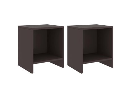 vidaXL Nočné stolíky 2 ks tmavohnedé 35x30x40 cm borovicový masív