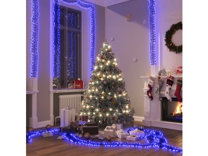 vidaXL Reťaz so zhlukmi LED, 2000 diód, modrá 17 m, PVC