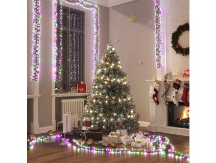 vidaXL Reťaz so zhlukmi LED, 2000 diód, pastelové farby 17 m, PVC