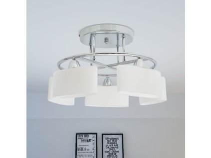 vidaXL Stropná lampa s elipsovými tienidlami na 5 žiaroviek E14, 200 W