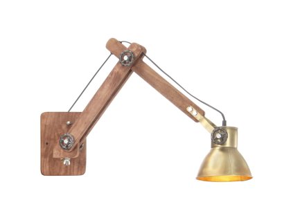 vidaXL Nástenná lampa, industriálny štýl, mosadzná, okrúhla E27
