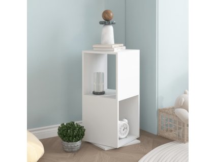 vidaXL Otočná skrinka, biela 34,5x34,5x75,5 cm, kompozitné drevo