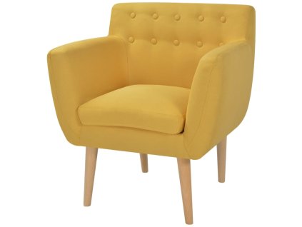 vidaXL Kreslo, žlté, látka
