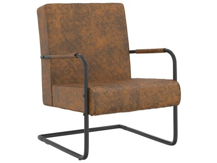 vidaXL Konzolová stolička hnedá látka