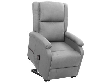 vidaXL Zdvíhacie kreslo bledosivé látka