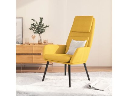vidaXL Relaxačné kreslo horčicovo-žlté látkové