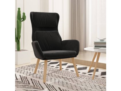 vidaXL Relaxačné kreslo čierne zamat