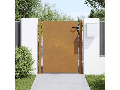 vidaXL Záhradná brána 105x130 cm kortenová oceľ