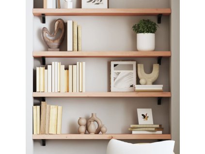 vidaXL Nástenná polica 100x20x4 cm neošetrený dubový masív