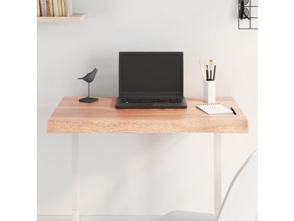 vidaXL Stolová doska svetlohnedá 80x40x(2-6)cm ošetrený masív hrany